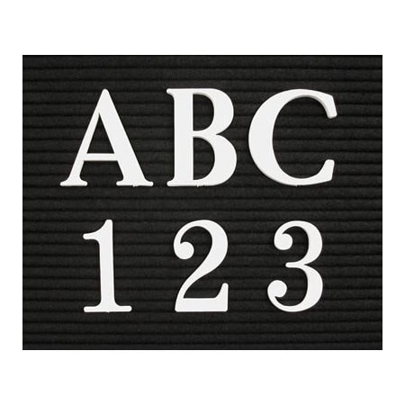 United Visual Products 3in White Roman Letter Sprue Set of 145 Characters UV62304